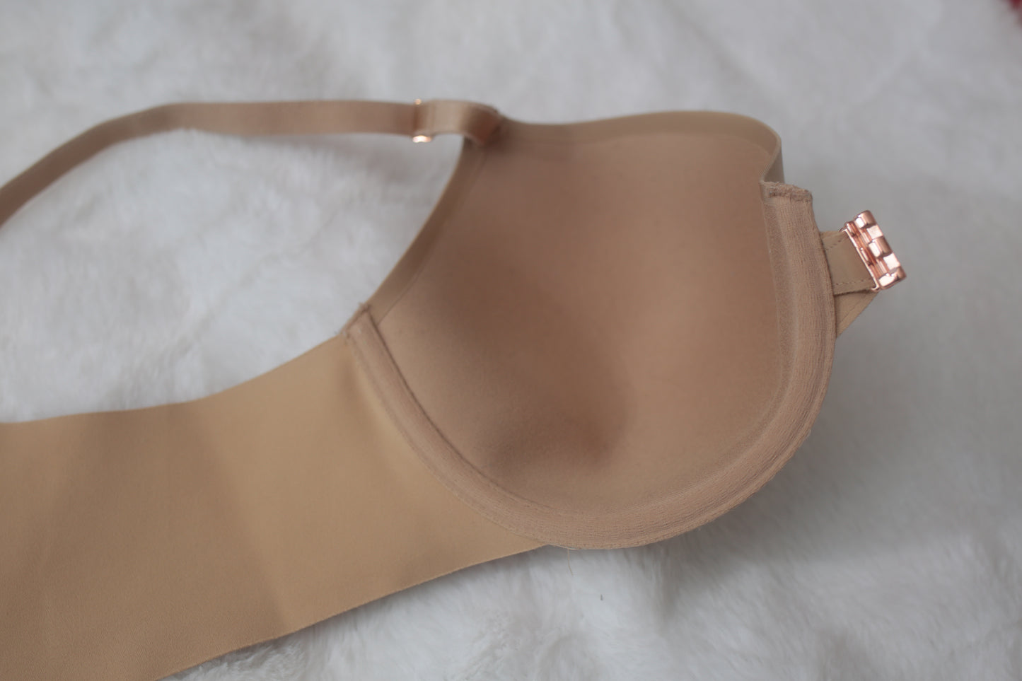 Soma 38B Vanishing 360 Perfect Coverage Front-closure T-shirt Bra Beige