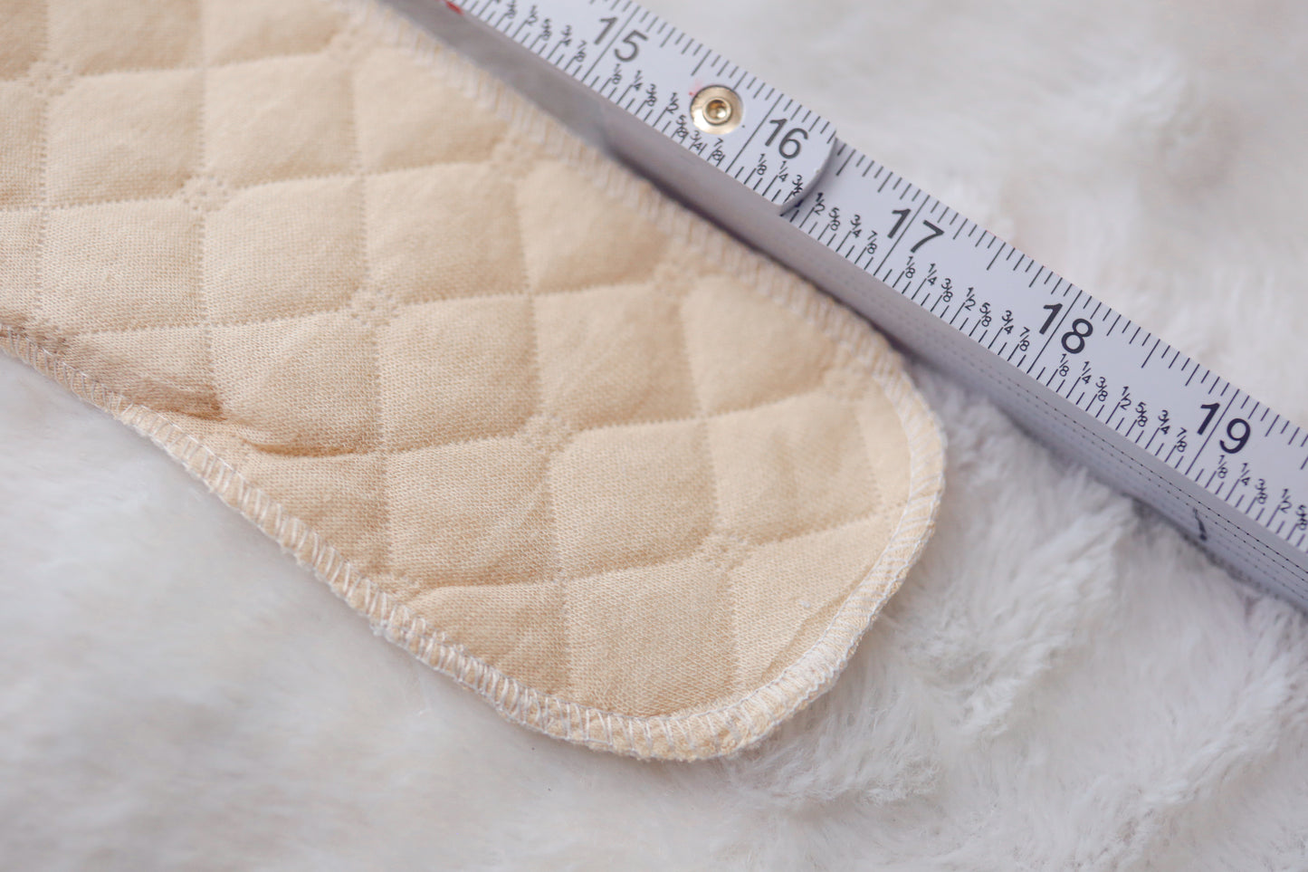 Bra Liners Sweat Absorbing Cotton Under-breast Pad 18"x3" Washable 5-pack Beige