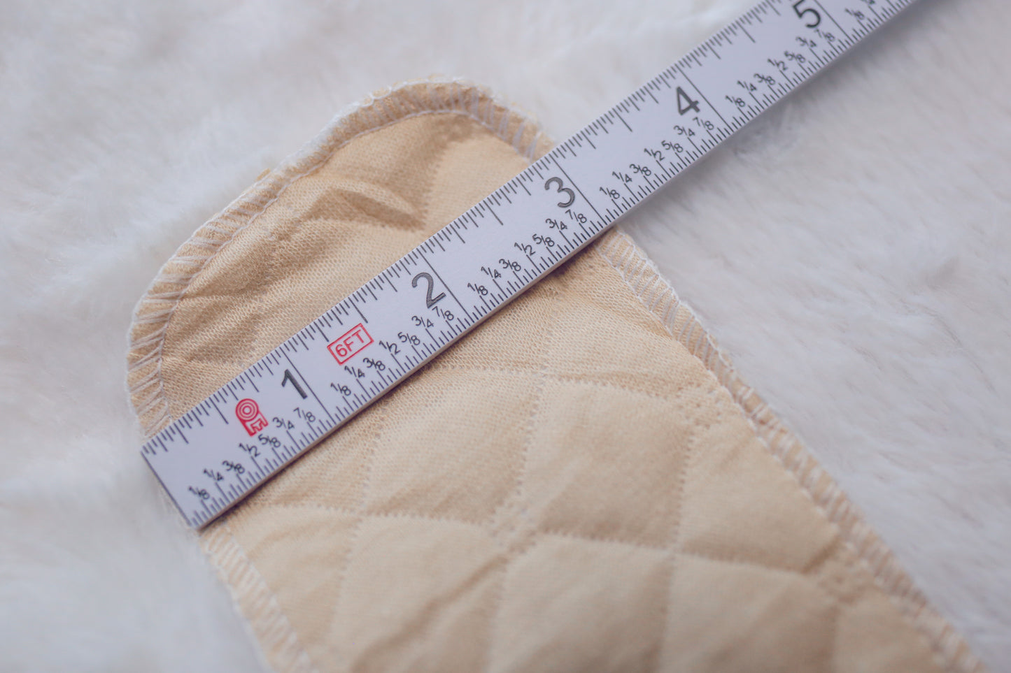 Bra Liners Sweat Absorbing Cotton Under-breast Pad 18"x3" Washable 5-pack Beige