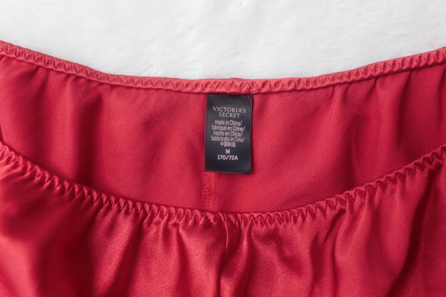 Victoria's Secret Full Back Satin Panties Medium 6 Red