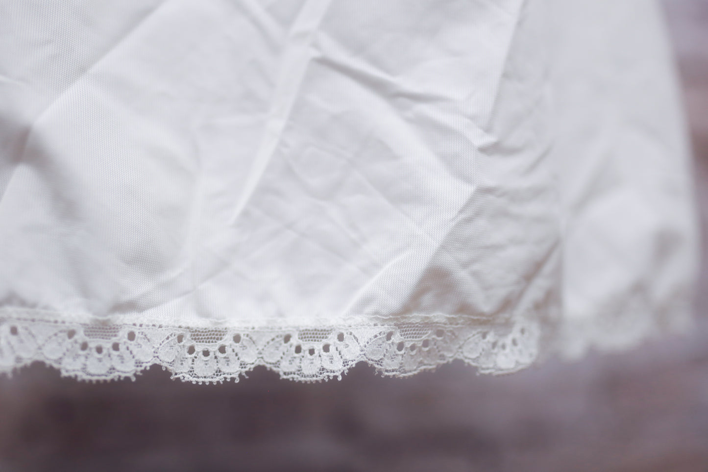 Sears Non-cling Vintage Full Slip Nightgown White Satin and Lace Size 34