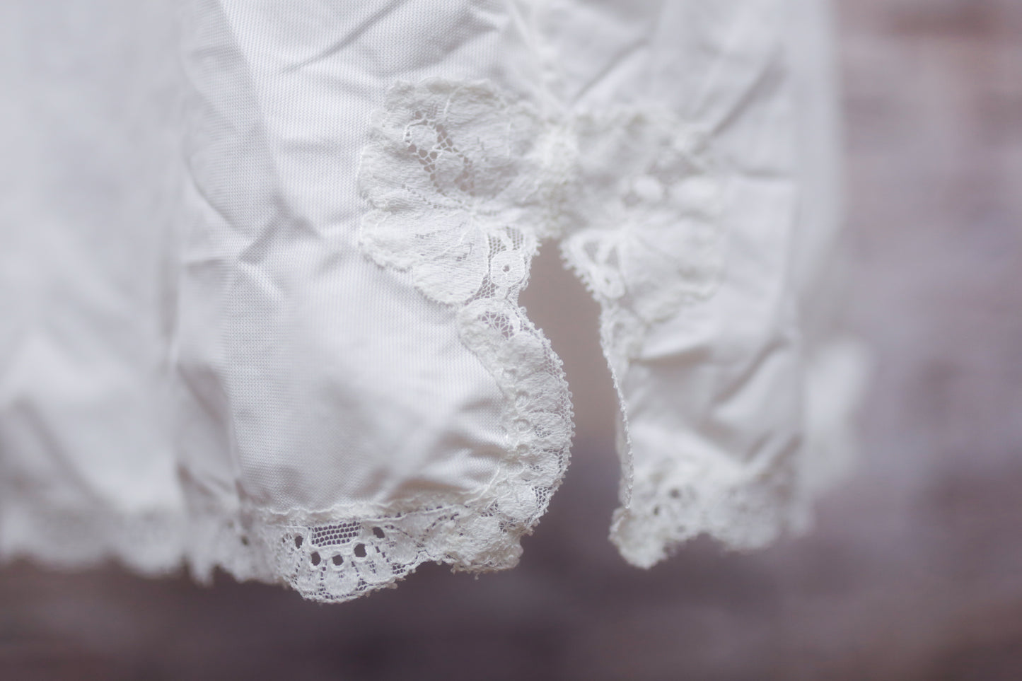 Sears Non-cling Vintage Full Slip Nightgown White Satin and Lace Size 34