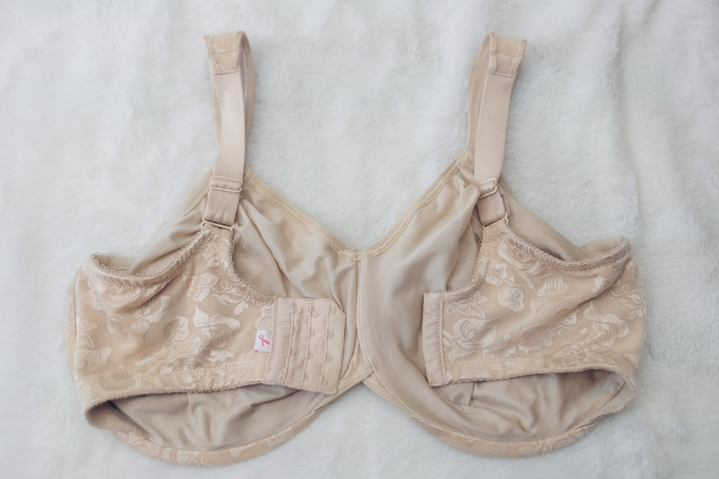 Wacoal US 40I UK 40G Awareness 85567 Underwire Full Coverage Lined Bra Nude Beige Floral