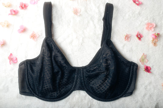 Wacoal 34DD Visual Effects Minimizer 857210 Full-coverage Bra Black