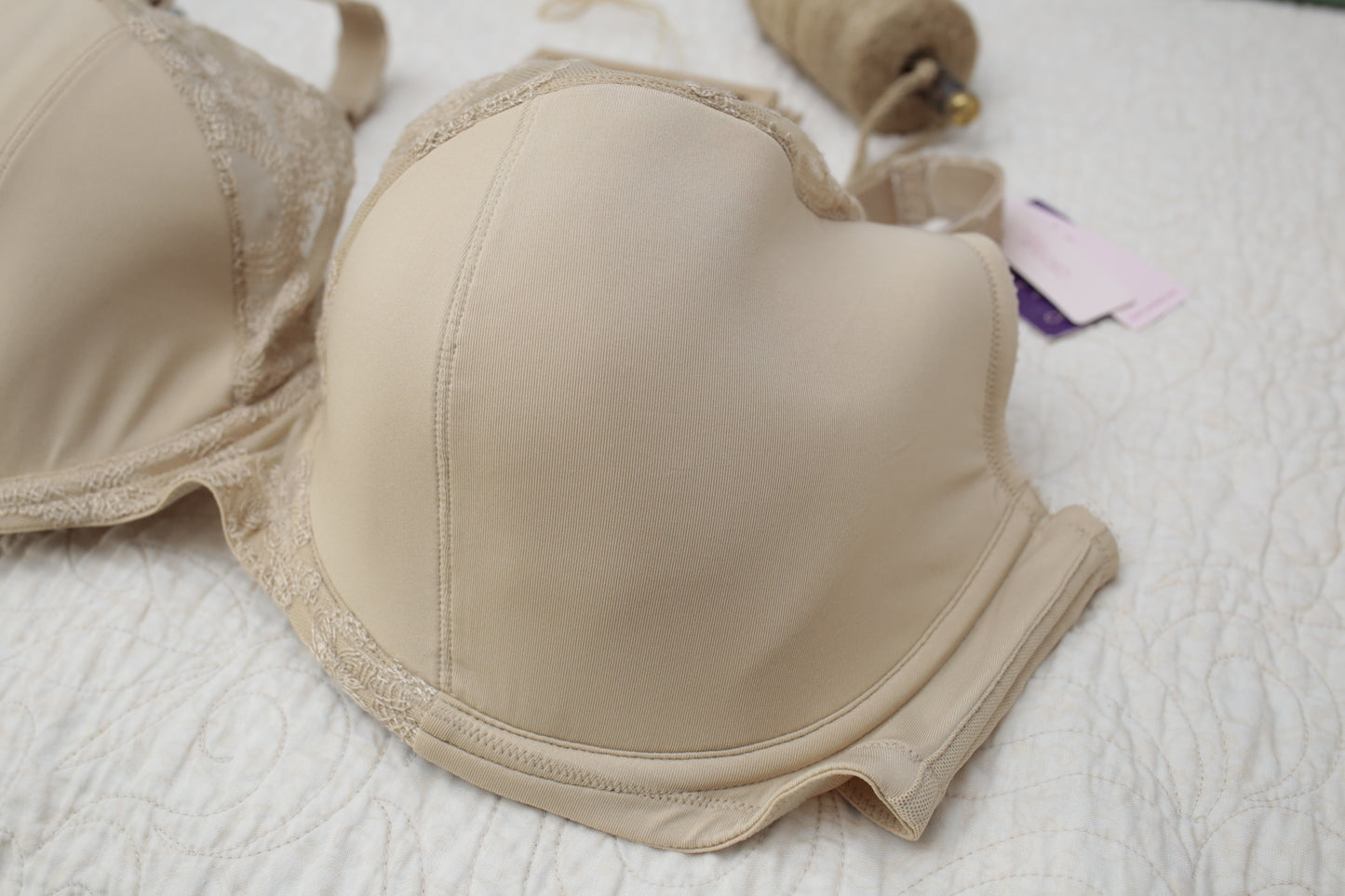 Cacique Intimates 44DDD French Full-Coverage Lace Trim Bra NEW