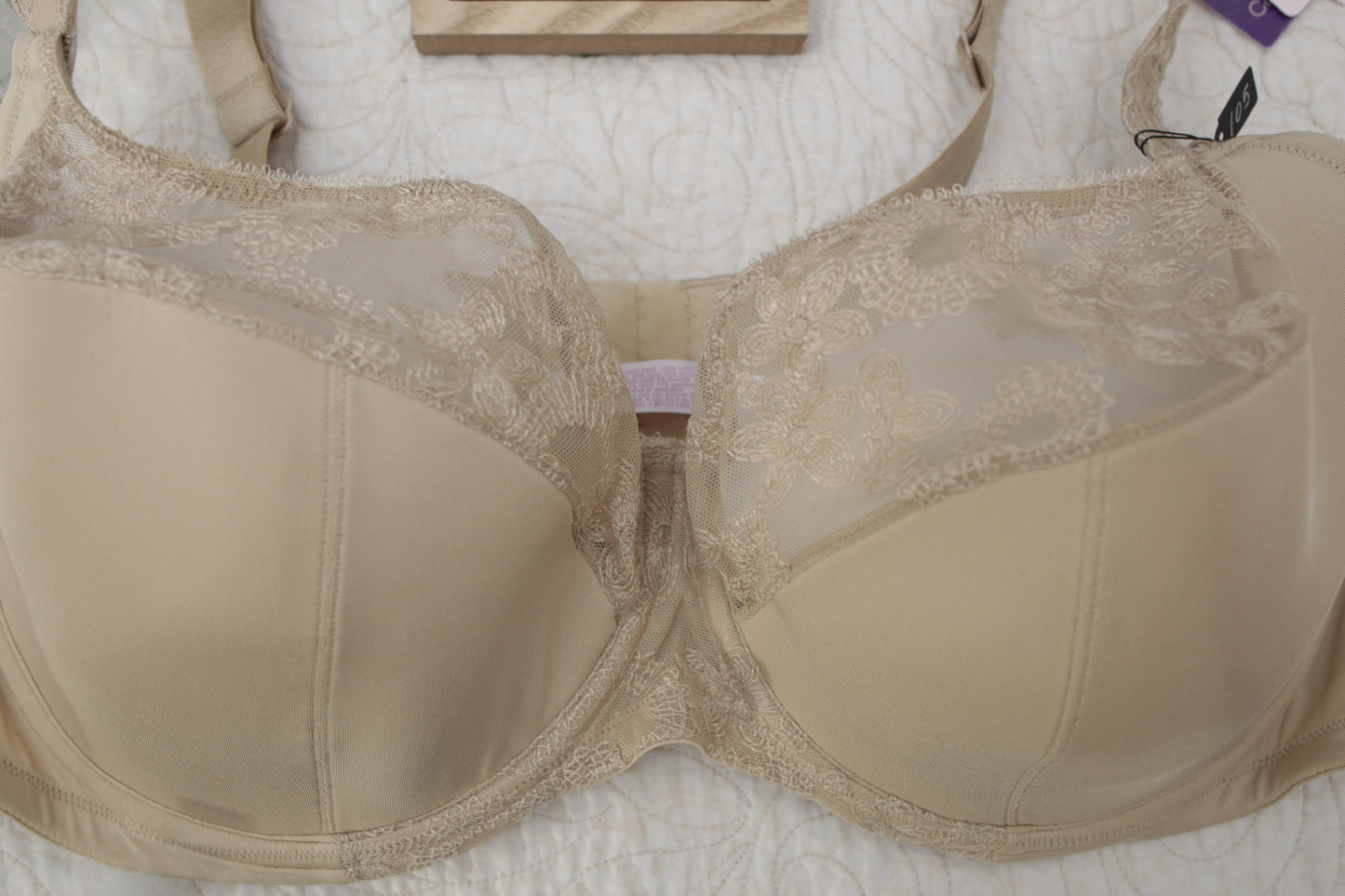 Cacique Intimates 44DDD French Full-Coverage Lace Trim Bra NEW