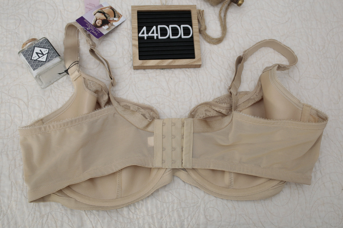 Cacique Intimates 44DDD French Full-Coverage Lace Trim Bra NEW
