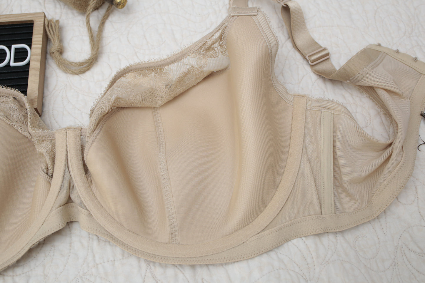 Cacique Intimates 44DDD French Full-Coverage Lace Trim Bra NEW