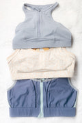Fabletics Crossback Front Zip Compression Sports Bra Lot 3 Bras Small