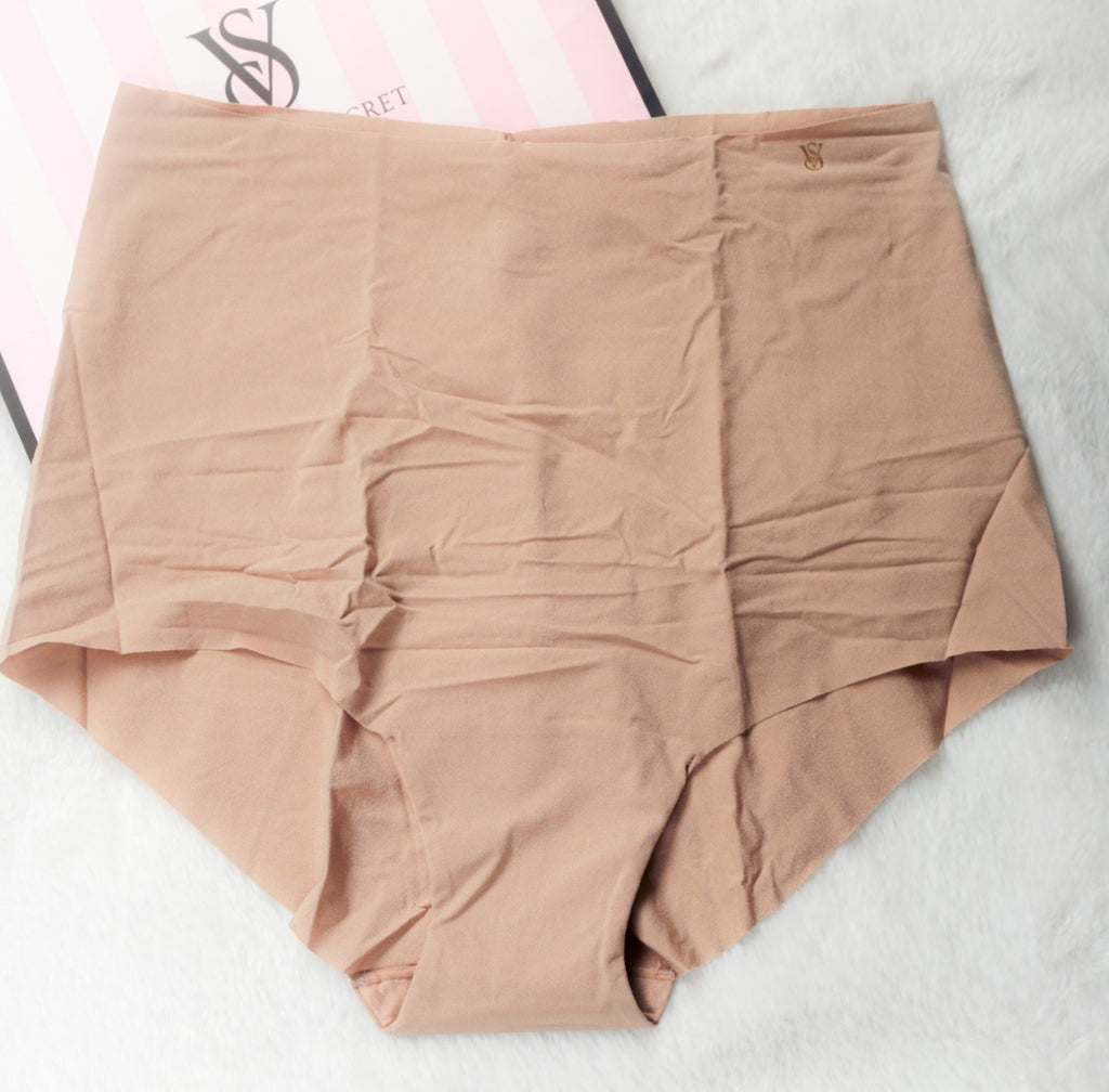 Victoria's Secret No-Show Modern Brief Panty XL Seamless Smooth Beige NEW