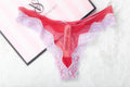 Victoria's Secret Tease Mesh Lace Trim High Leg Thong Panty XS Red NEW