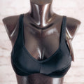 Milana Unlined Burlesque Sexy Bra Underwire 34B Black NEW