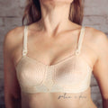 Nestleform 34AA Vintage Antique Pointy Spiral Bullet Bra Beige 100% Cotton