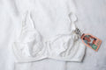 Adonna 36C Vintage 4551 Underwire Bra White Satin Sheer Lace NEW