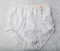 Adonna Vintage Retro Silky Shiny Soft Satin Brief Panties 6 S White NEW