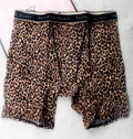 Victoria's Secret Logo Cotton High-Waist Boxer Boy Brief Medium Leopard NEW