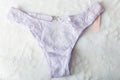 Victoria's Secret Dream Angels Brazilian Open Back Thong Panty Medium Purple NEW