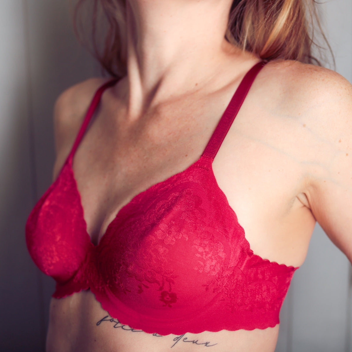Playtex Vintage Only You 4350 USA-made Underwire Unpadded Bra Red 34B