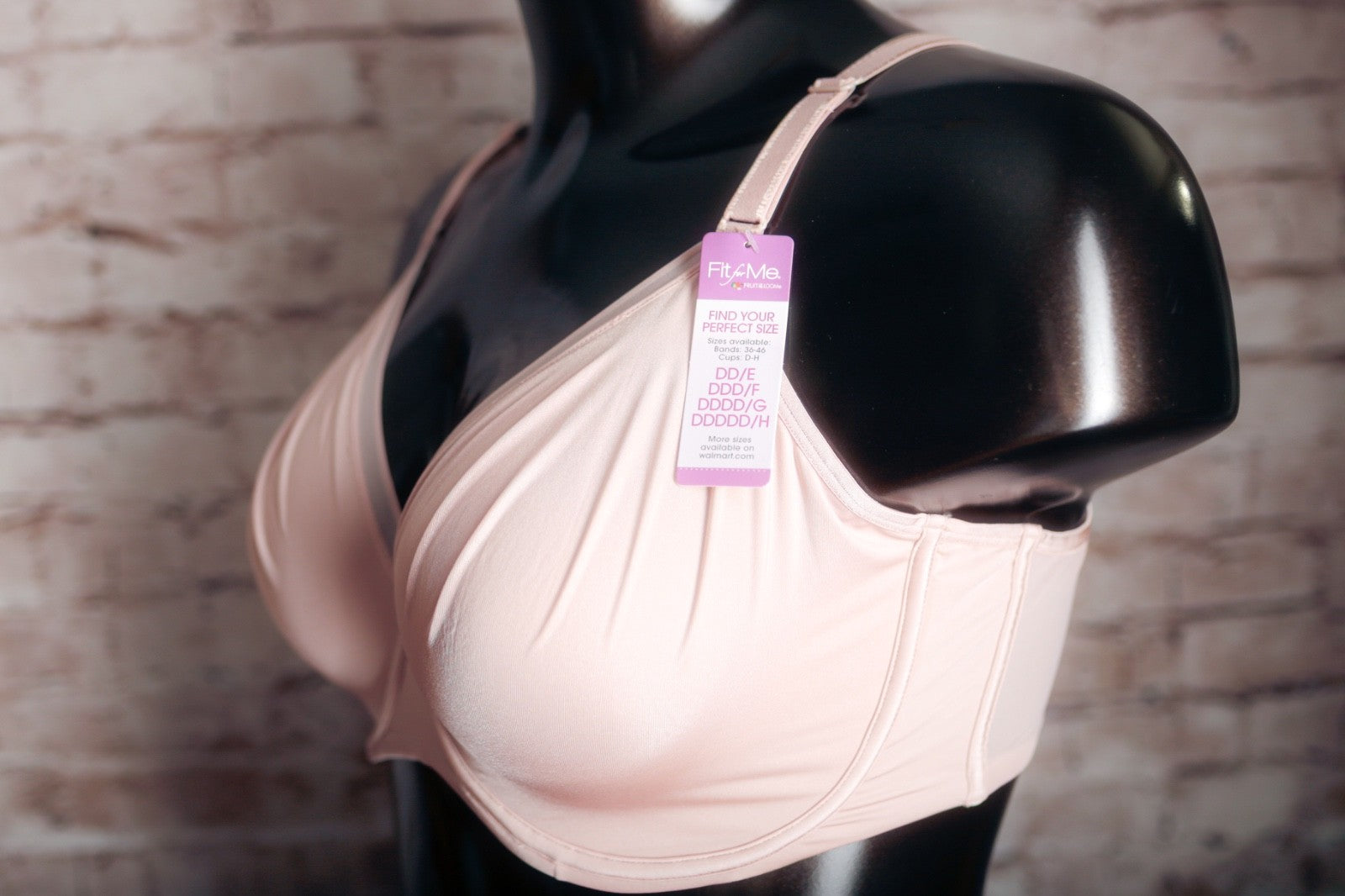 Fruit of the Loom Fit for Me Unlined Seamless Full Coverage Bra Pink 42DDD NEW