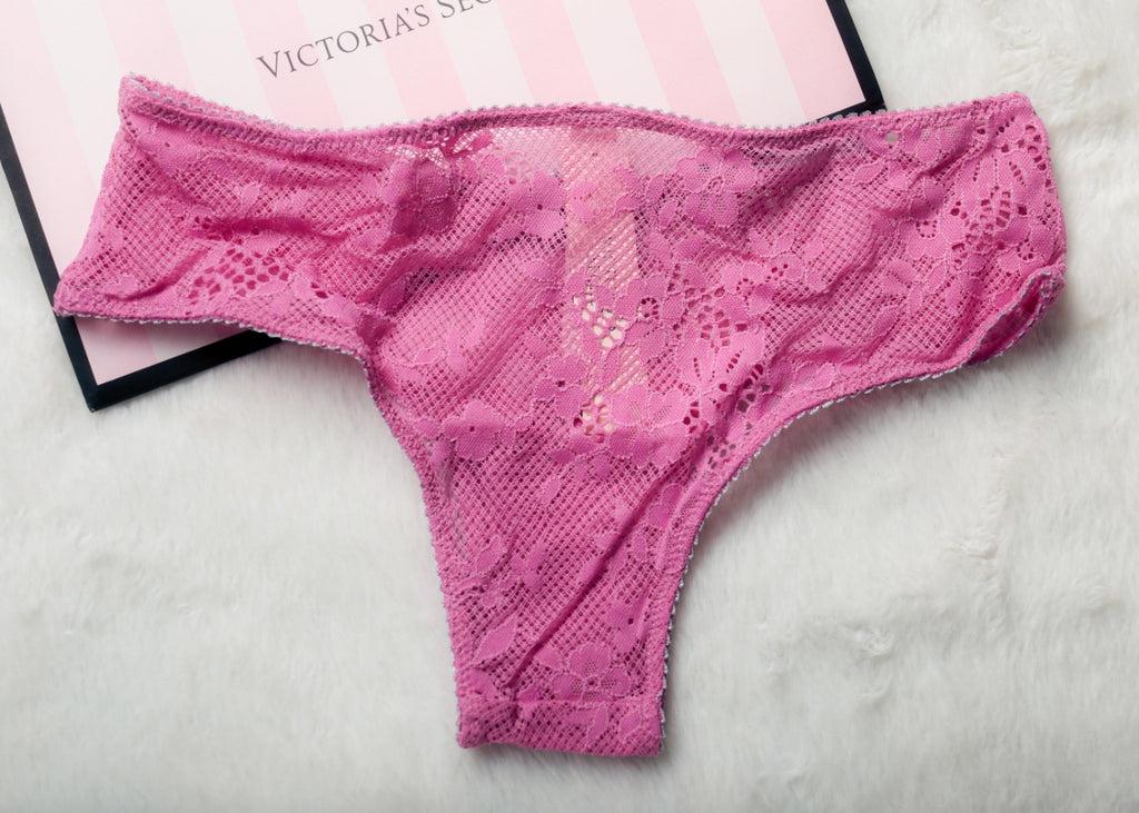 Victoria's Secret Tease Lace Cheeky Panty XS Pink NEW