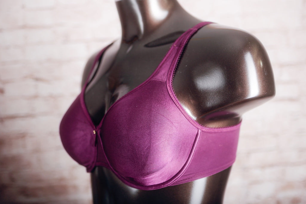 Wacoal Basic Beauty Full-figure 855192 Underwire Unpadded T-shirt Bra 36DD Purple