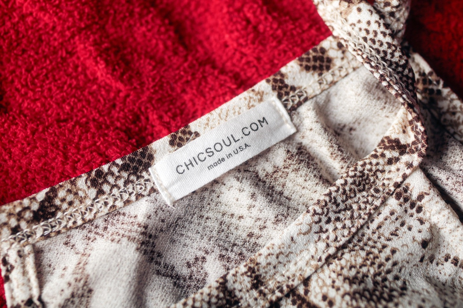 Chic Soul Y2K Snakeskin Chemise Cover-up 1X XL