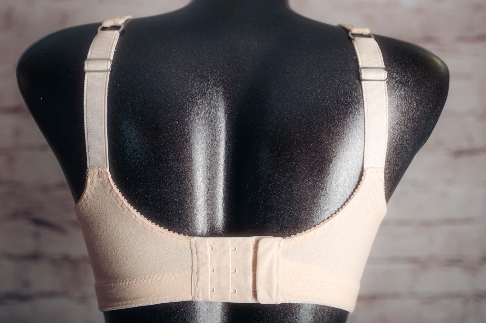 Swegmark Unlined Breathable Wireless Cotton Lace Swedish Bra 34D Beige