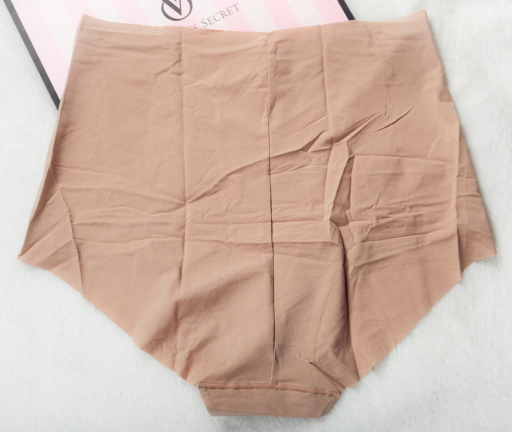 Victoria's Secret No-Show Modern Brief Panty XL Seamless Smooth Beige NEW