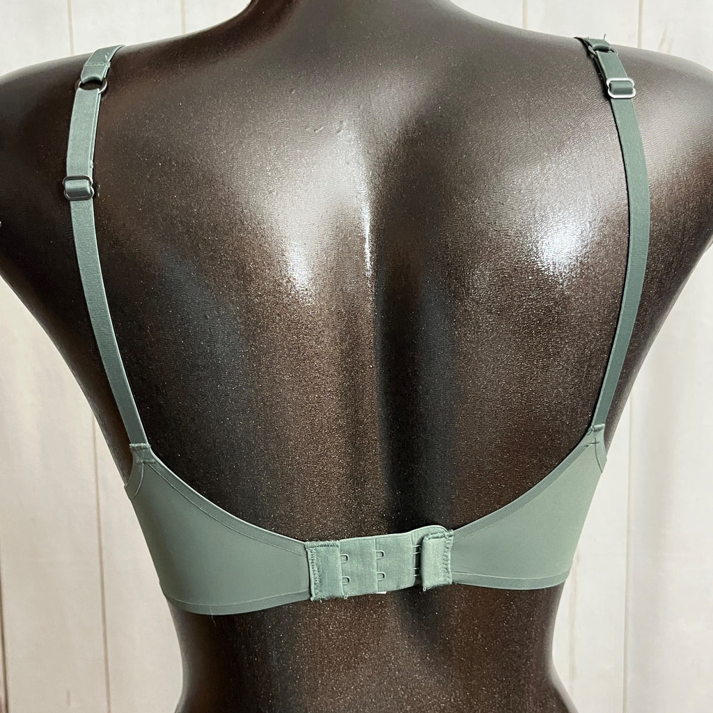 Aerie Unlined Breathable Sheer Mesh Demi T-shirt Bra Green 32D