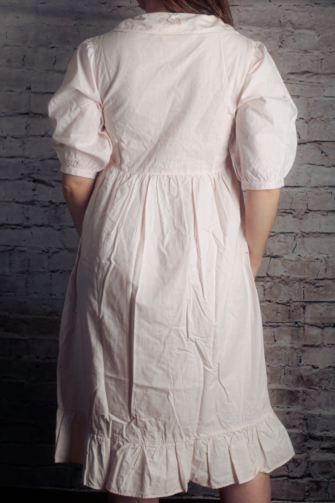 Sara Beth Vintage Coquettish Cotton Retro Cottagecore Nightgown Pink Small NWT