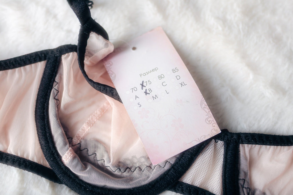 Milana Unlined Sheer Mesh Underwire Bra Pink and Black 34B