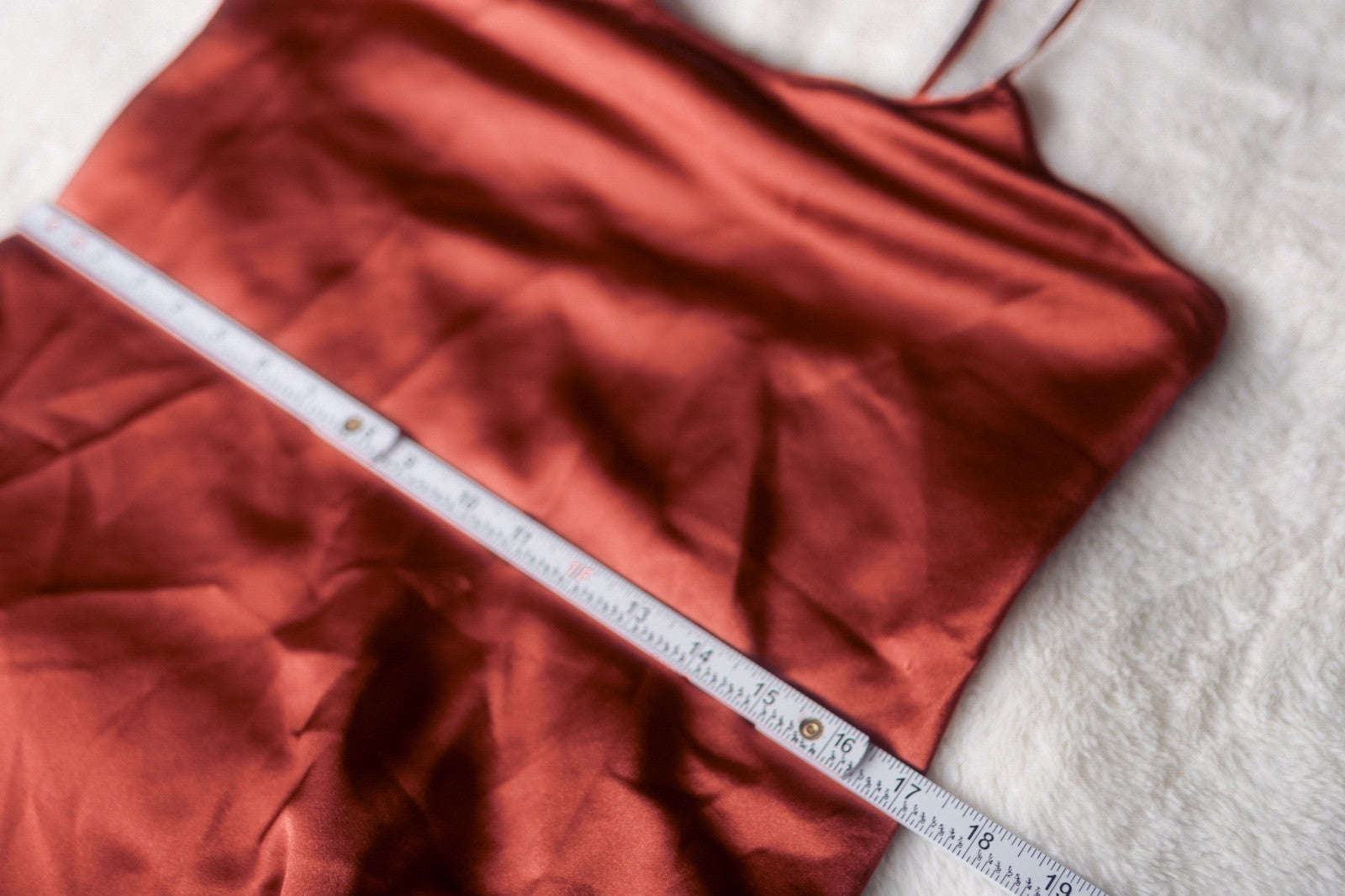 Chance Encounters Sexy Retro Glam Silky Shiny Soft Satin Chemise Lingerie Small Red