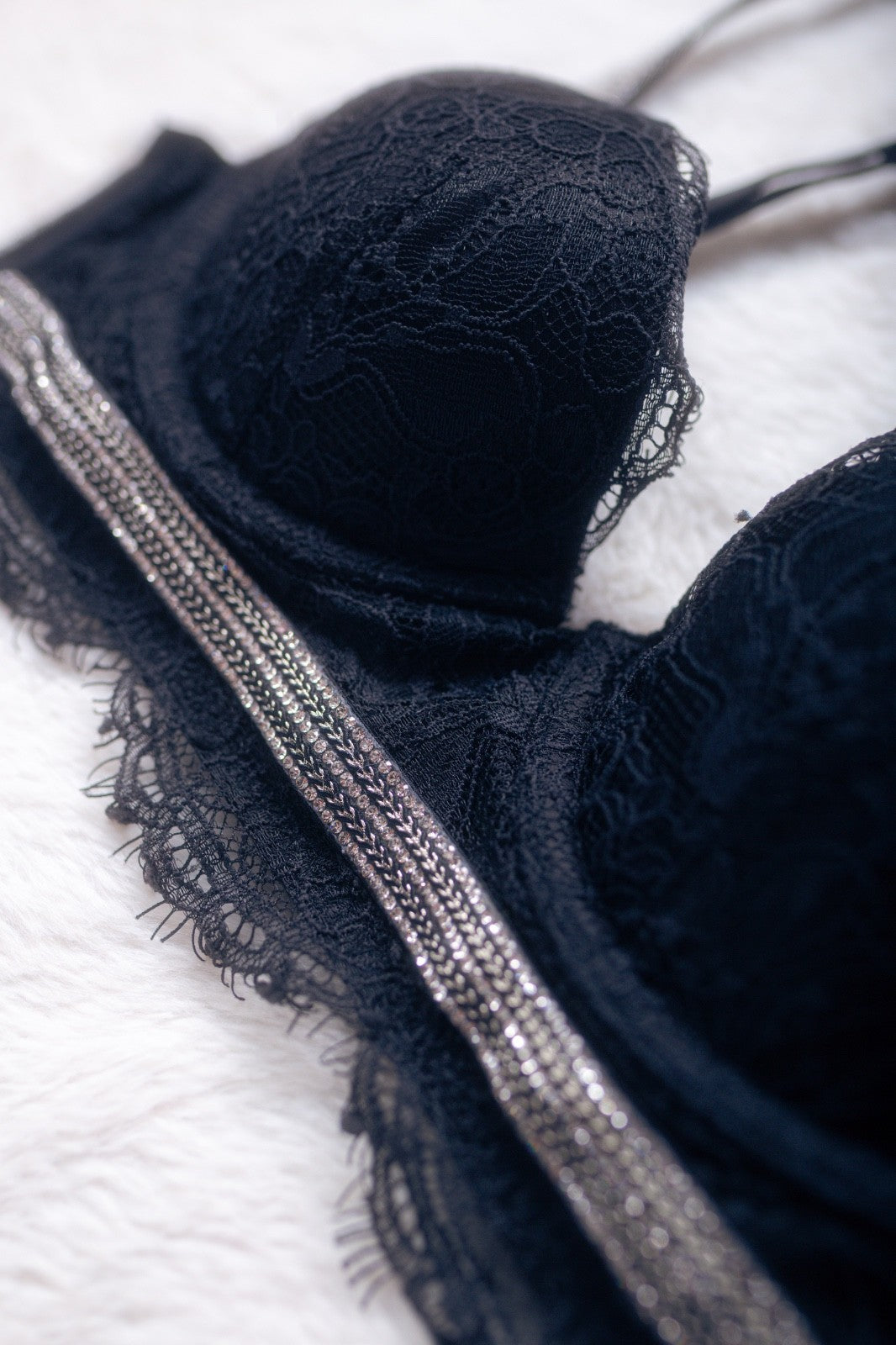Victoria's Secret Very Sexy Shine Strap Push Up Padded Bra Black 30A