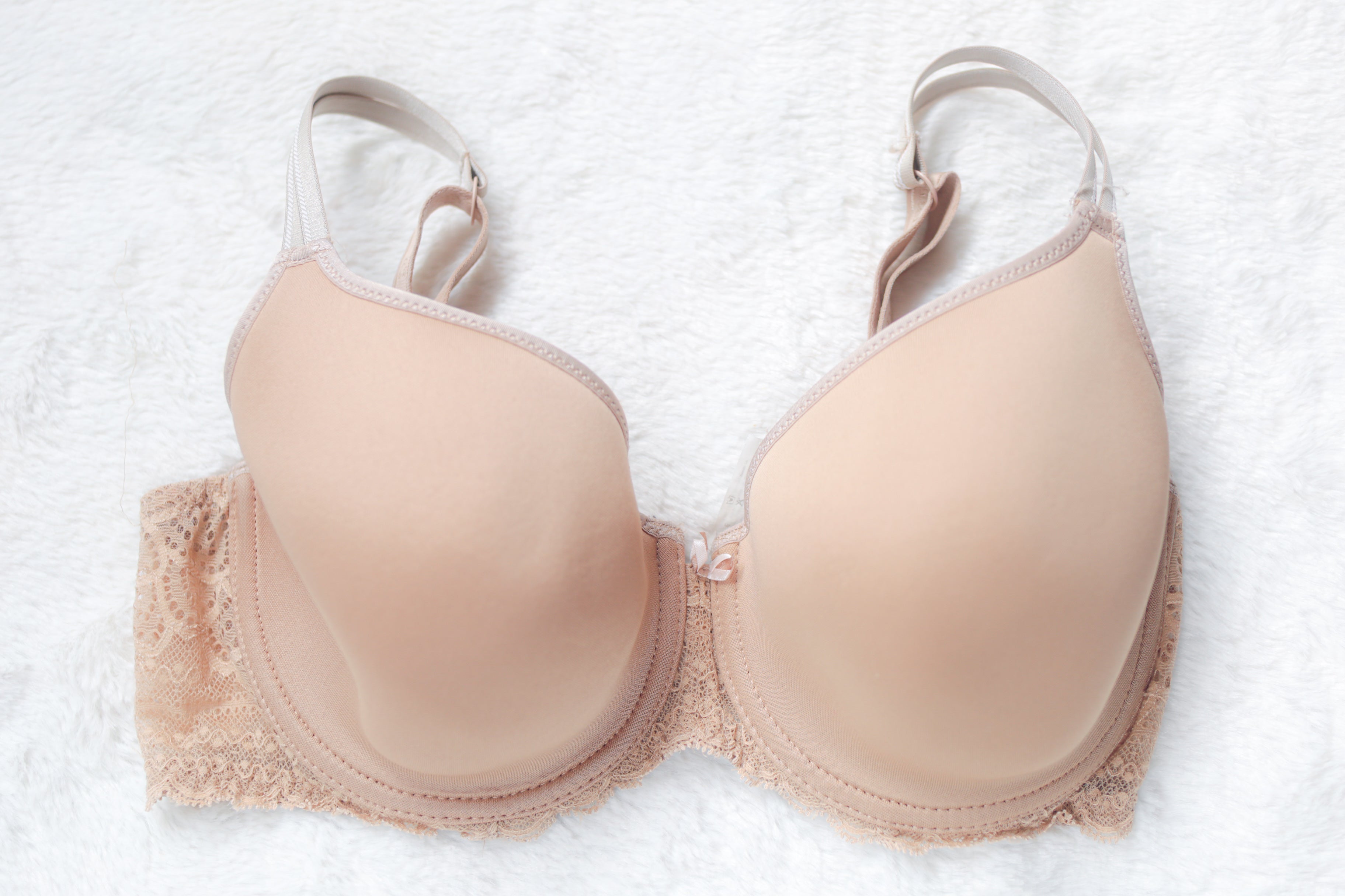 Chantelle Merci Spacer Breathable Lined T-shirt Bra 34DD Beige