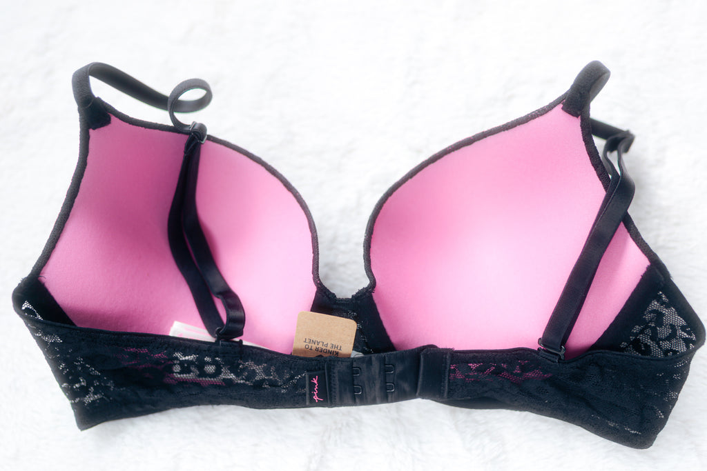 Pink Wear Everywhere Push-up Bra Black Cheetah Leopard 34C NEW