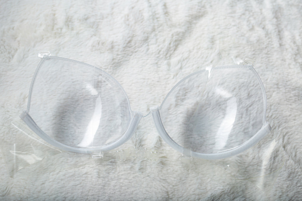 Transparent Clear Underwire Bra 34B 34C