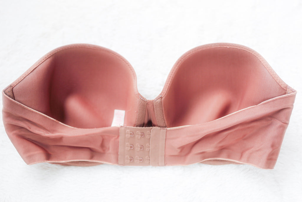 Victoria's Secret Lined Strapless Underwire Bra Rust Brown 36DD