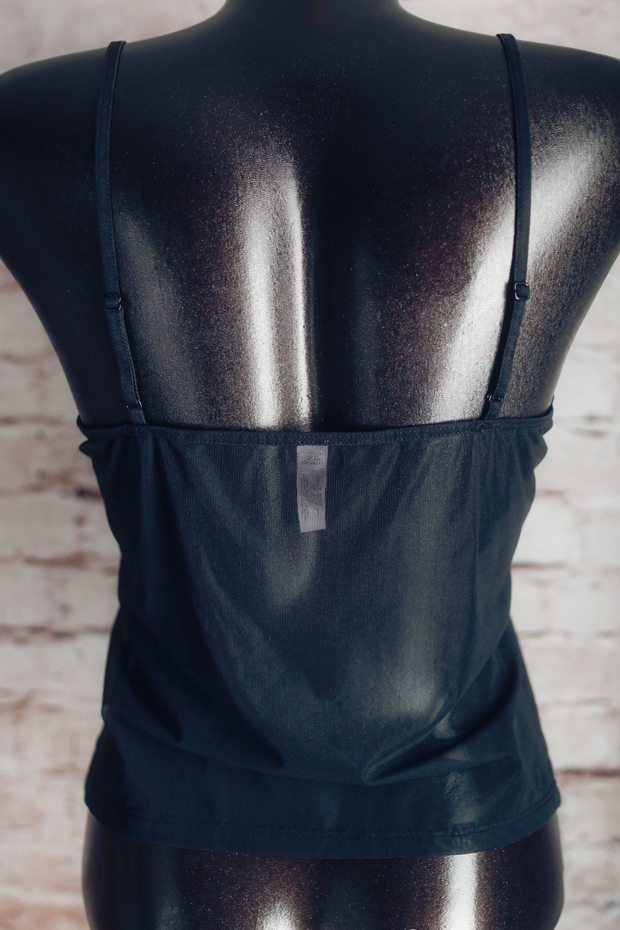 Victoria's Secret Vintage Y2K Sheer mesh Rhinestone Logo Chemise Lingerie Medium