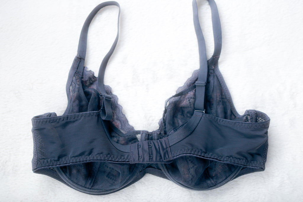 Freya AA5621 Festival Vibe High Apex Unlined Embroidered Bra Gray US 36G UK 36F