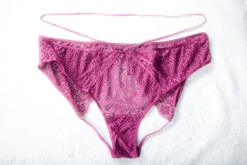 Adore Me Open Back Strappy Sheer Lace Panties 4X XXXXL NEW