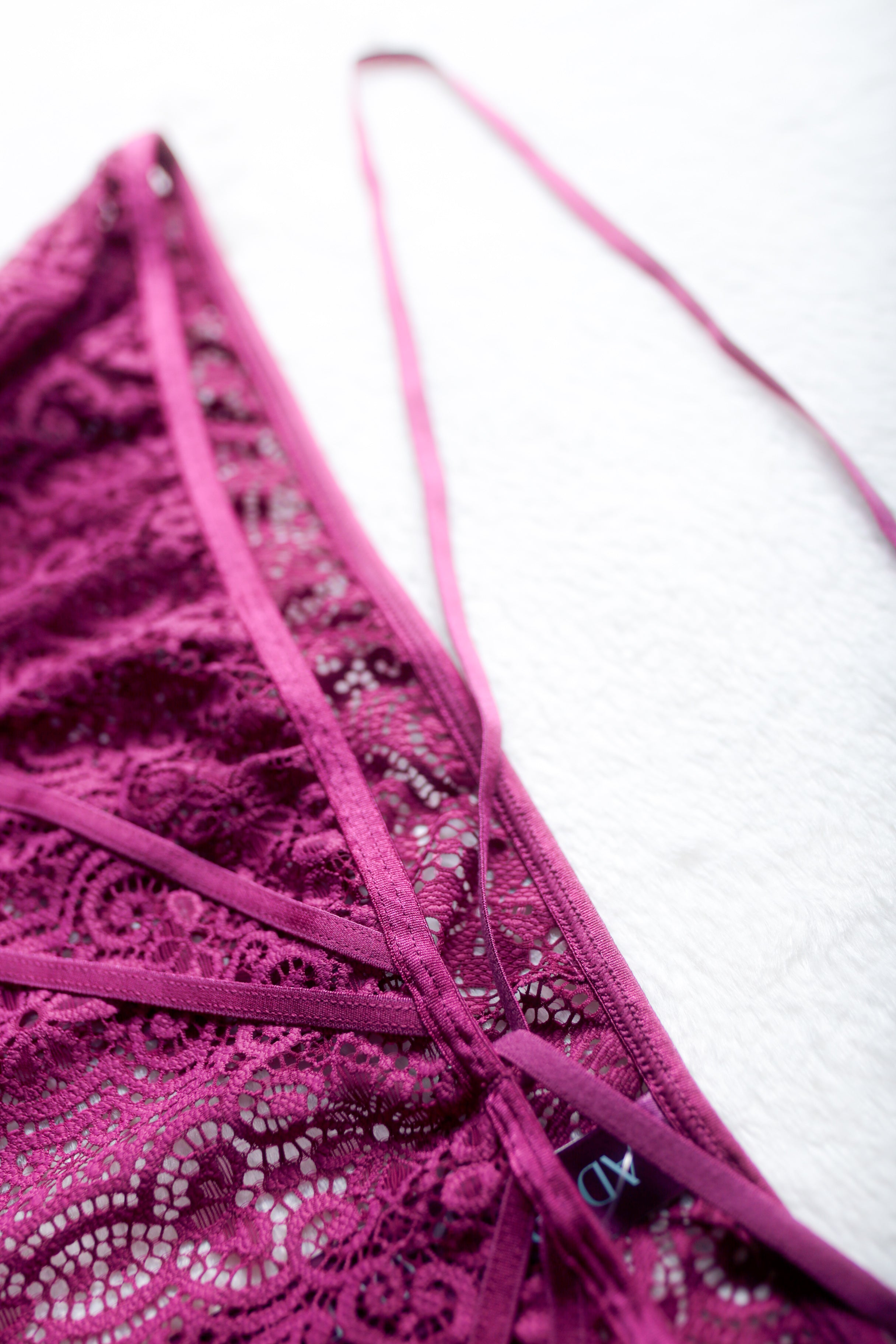 Adore Me Open Back Strappy Sheer Lace Panties 4X XXXXL NEW