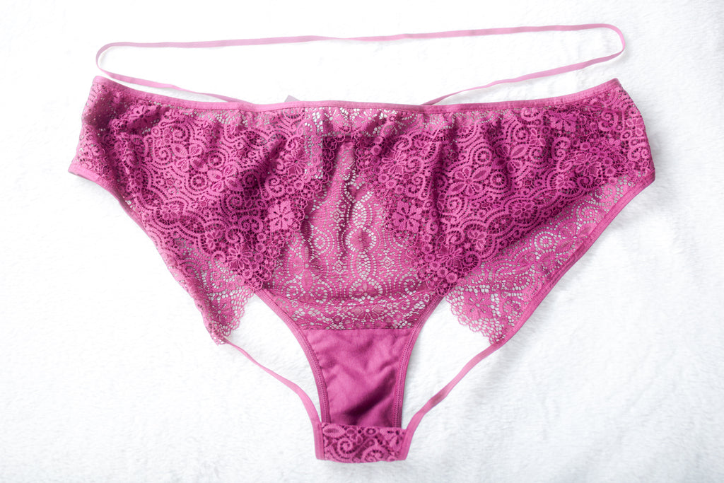 Adore Me Open Back Strappy Sheer Lace Panties 4X XXXXL NEW