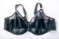 Elomi Matilda EL8900 Underwire Sheer Full-coverage J-hook Bra Black NEW 44DD