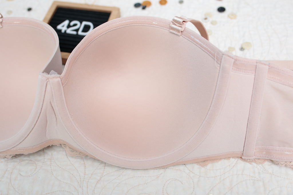 Torrid Curve 42D Convertible Underwire T-shirt Bra Pink Nude