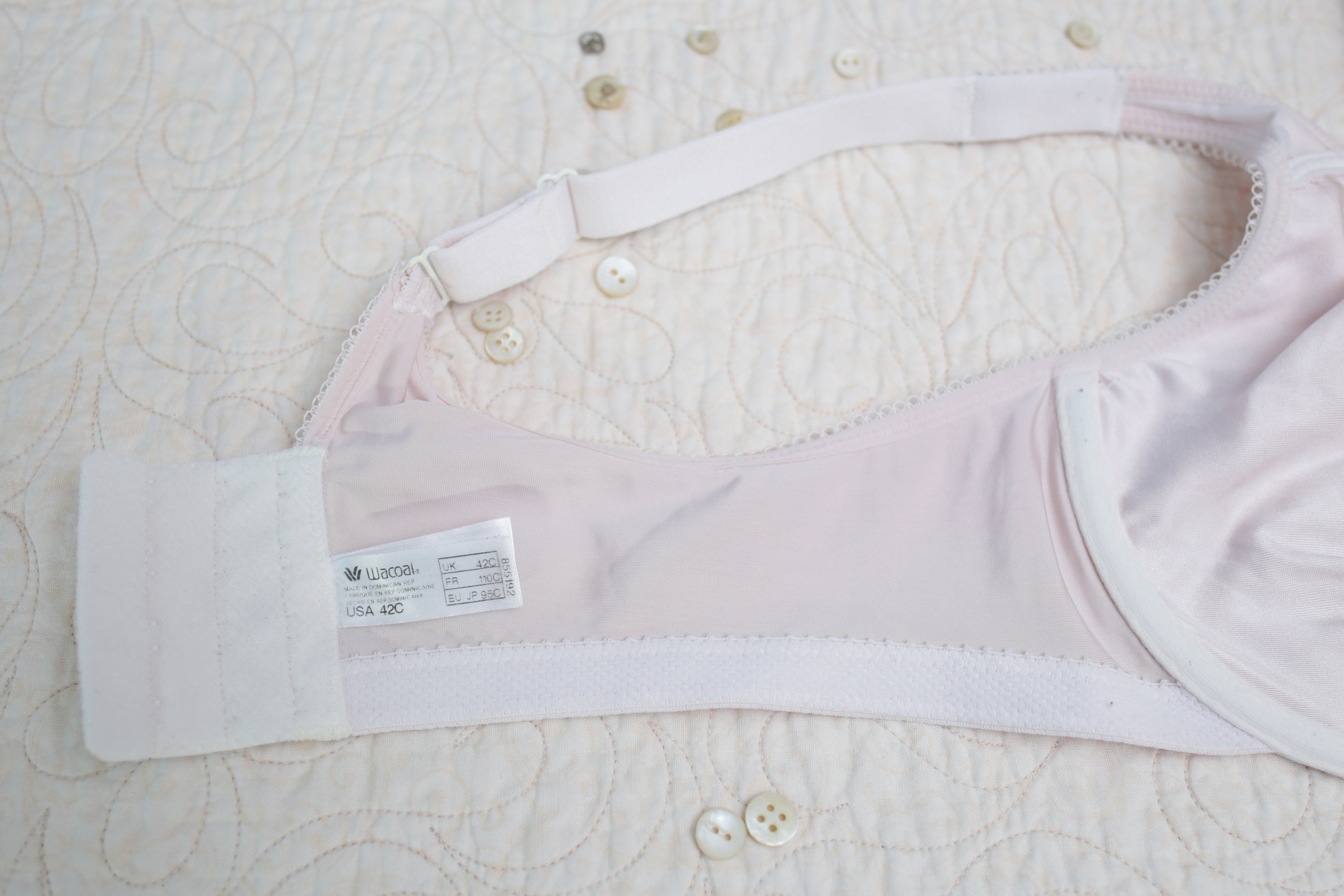 Wacoal 42C Basic Beauty 855192 Full-figure Underwire Unpadded T-shirt Bra Pink