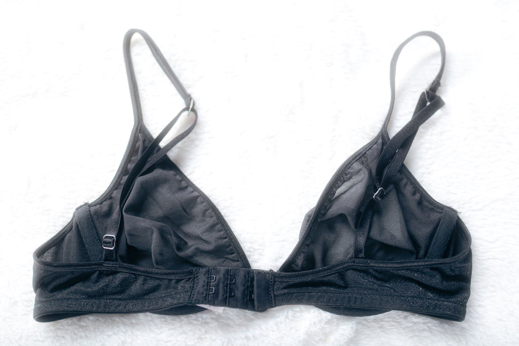 Victoria's Secret Vintage Y2K Unlined Sheer Mesh Plunge Bra Black 34B