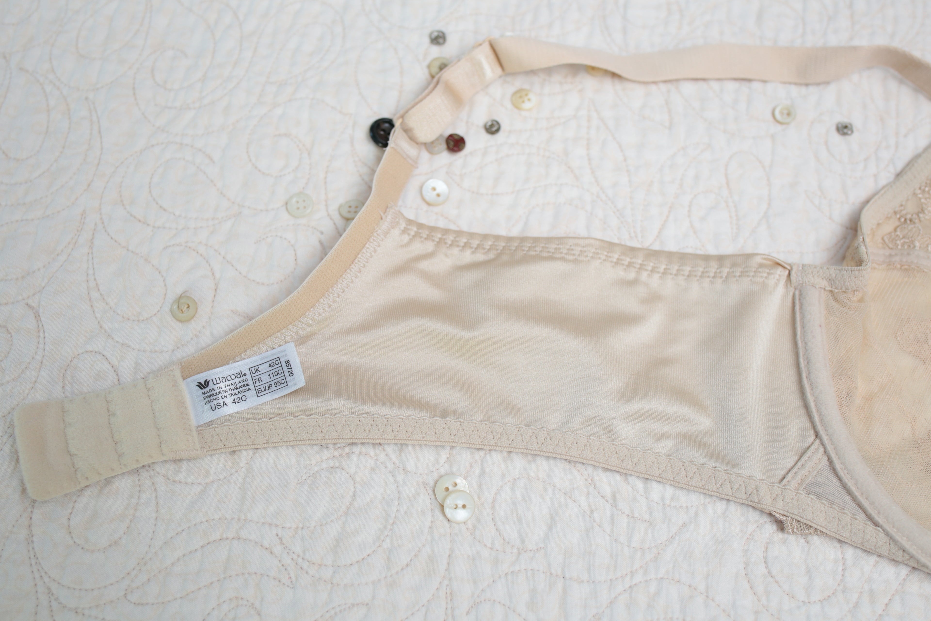 Wacoal 42C Renaissance Rose 85720 Unlined Lace Underwire Bra