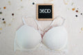 Pink by Victoria's Secret 36DD Racerback Front Closure Push-up Bra White Lace