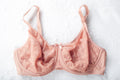 Glamorise 9855 Lace Comfort Wonderwire Unlined Underwire Bra Beige 38DD