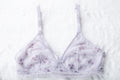 Auden Unlined Boho Sheer Lace Wireless Bralette Lavender Purple Medium